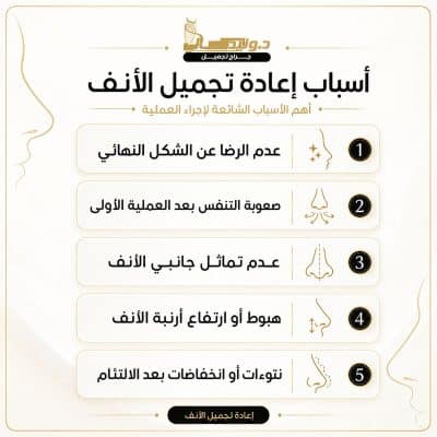 ما الأسباب الشائعة لإجراء إعادة تجميل الأنف؟