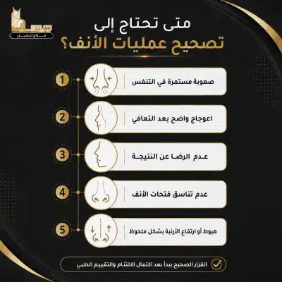 علامات وظيفية قد تستدعي تصحيح عمليات الأنف