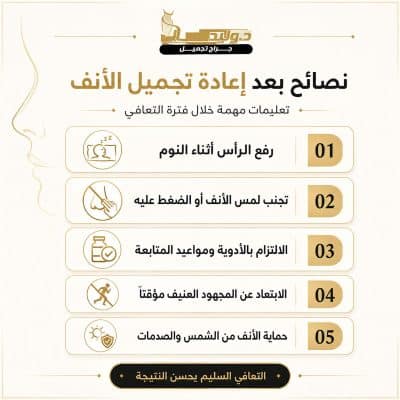 التعافي بعد إعادة تجميل الأنف