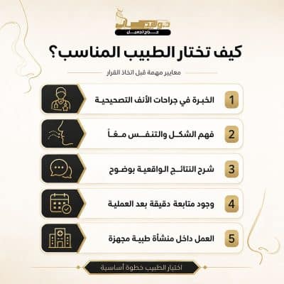 اختيار الطبيب المناسب لإجراء إعادة تجميل الأنف